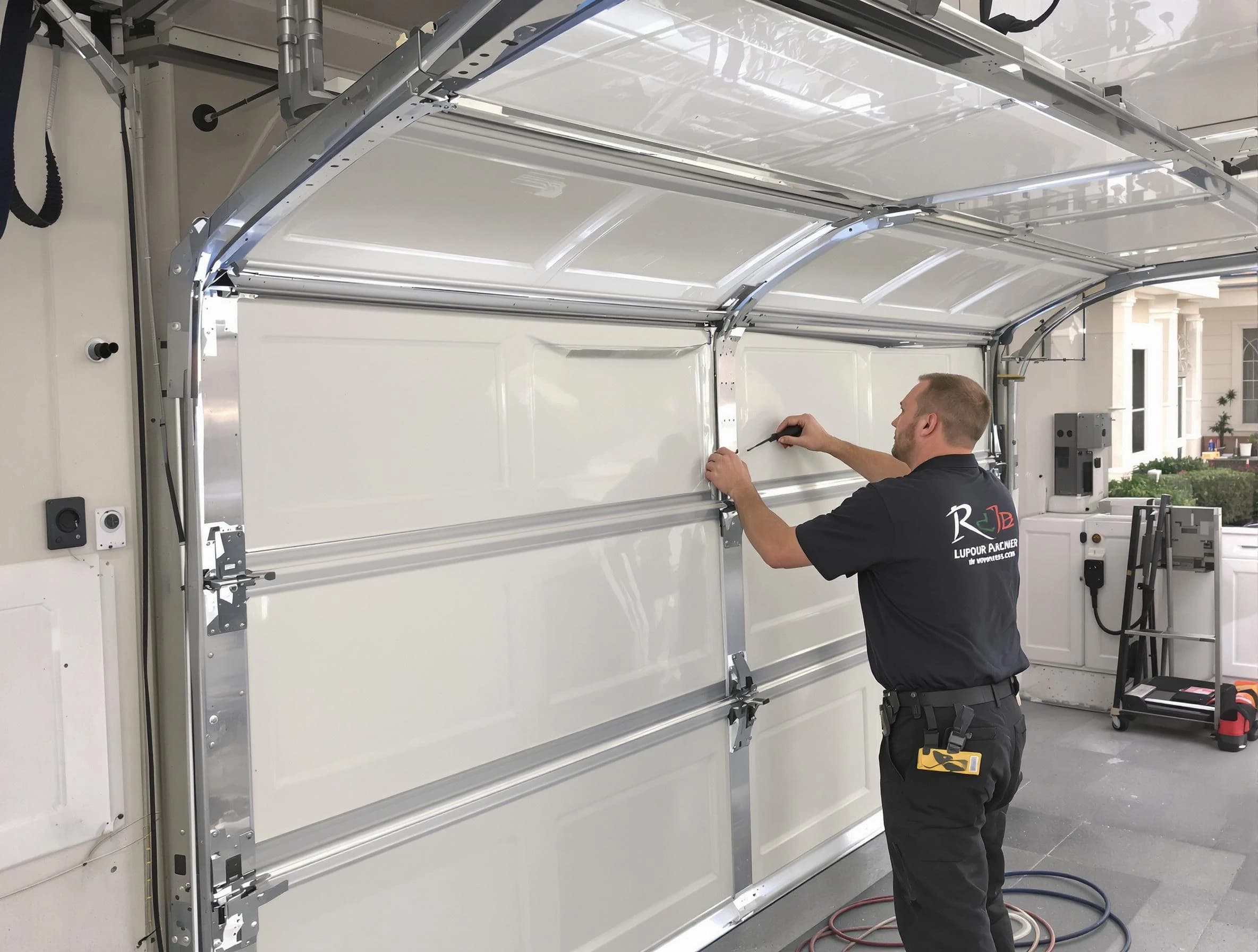 Bridgewater Garage Door Repair professional performing panel repair in Bridgewater