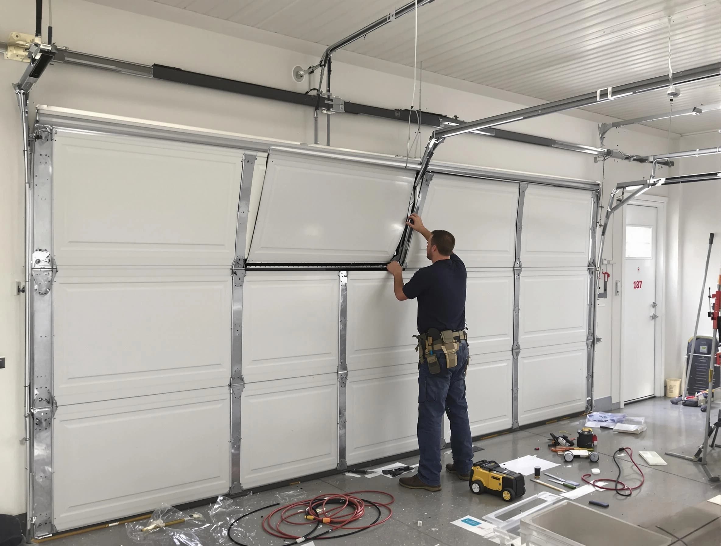 Garage Door Section Replacement in Bridgewater